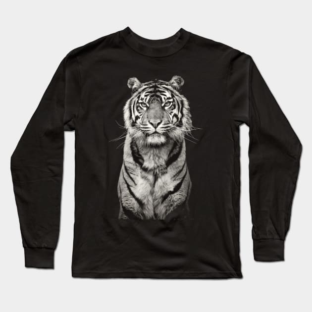 White tiger Long Sleeve T-Shirt by enchantingants